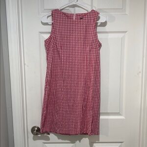 HERMAN GEIST Vintage Pink Gingham Sleeveless Shift Dress